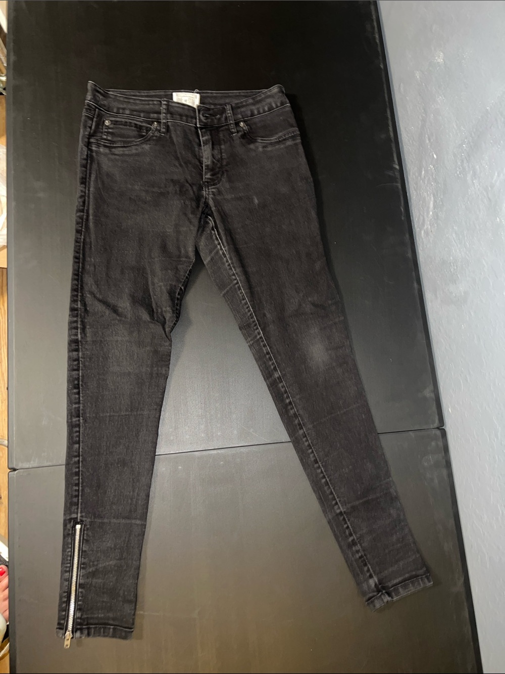 Converse Black Women's Skinny Jeans with Ankle Zipper